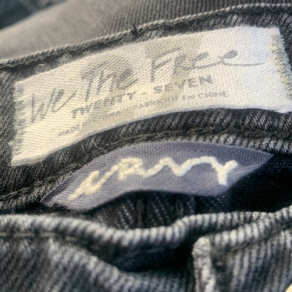 Free people we the free x CRVY straight shooter jeans size 27 black‎ Wash gray - Picture 4 of 16